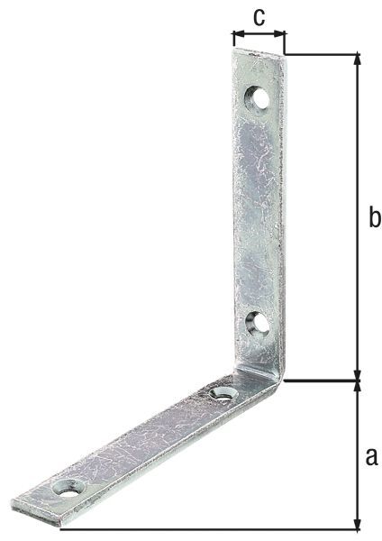 Alberts Balkenwinkel galvanisch verzinkt TxHxB 120x120x20 mm Produktbild Alberts Balkenwinkel galvanisch verzinkt TxHxB 120x120x20 mm