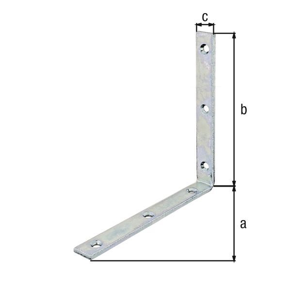 Alberts Balkenwinkel galvanisch verzinkt TxHxB 160x160x20 mm Produktbild Alberts Balkenwinkel galvanisch verzinkt TxHxB 160x160x20 mm