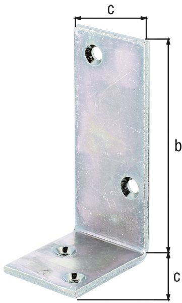 Alberts Balkenwinkel galvanisch verzinkt TxHxB 50x100x40 mm Produktbild Alberts Balkenwinkel galvanisch verzinkt TxHxB 50x100x40 mm