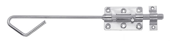 Alberts Bolzen-Stangenriegel, mit befestigter Schlaufe, Bolzen Ø16, Länge 400mm Produktbild Alberts Bolzen-Stangenriegel, mit befestigter Schlaufe, Bolzen Ø16, Länge 400mm