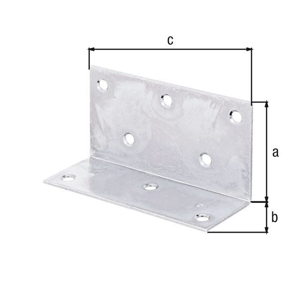 Alberts Breitwinkel sendzimirverzinkt TxHxB 60x40x115 mm Produktbild Alberts Breitwinkel sendzimirverzinkt TxHxB 60x40x115 mm