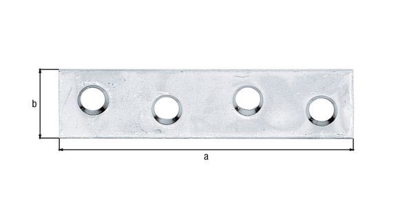 Alberts Flachverbinder sendzimirverzinkt LxB 60x14 mm Produktbild Alberts Flachverbinder sendzimirverzinkt LxB 60x14 mm