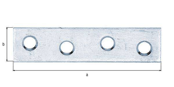 Alberts Flachverbinder sendzimirverzinkt LxB 60x14 mm Alberts Flachverbinder sendzimirverzinkt LxB 60x14 mm