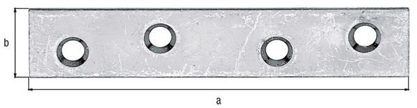Alberts Flachverbinder sendzimirverzinkt LxB 80x15 mm Produktbild Alberts Flachverbinder sendzimirverzinkt LxB 80x15 mm