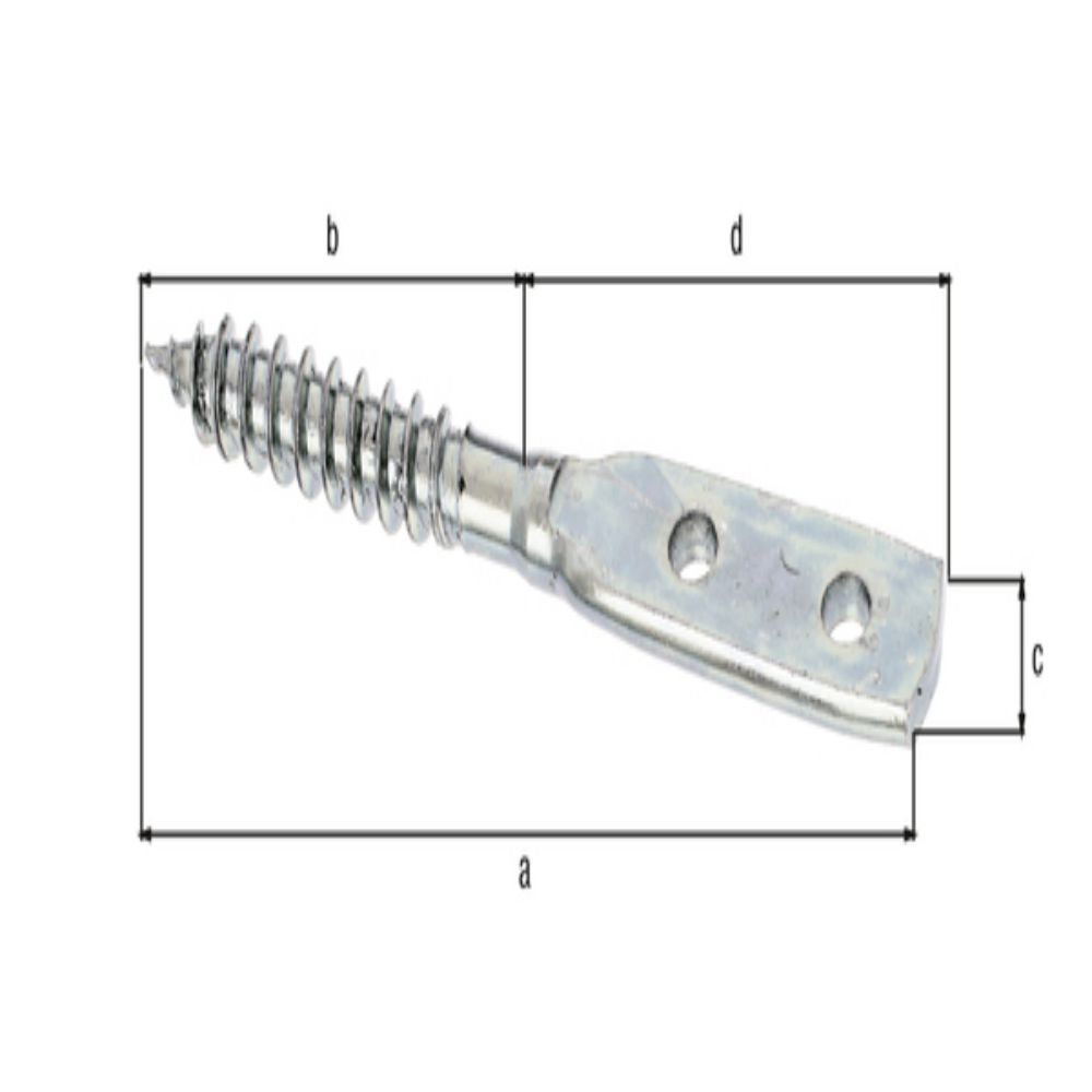 Alberts Flechtzaunhalter, Blattschrauben-Form, galv. verzinkt, LxB 80x12 mm Produktbild Alberts Flechtzaunhalter, Blattschrauben-Form, galv. verzinkt, LxB 80x12 mm