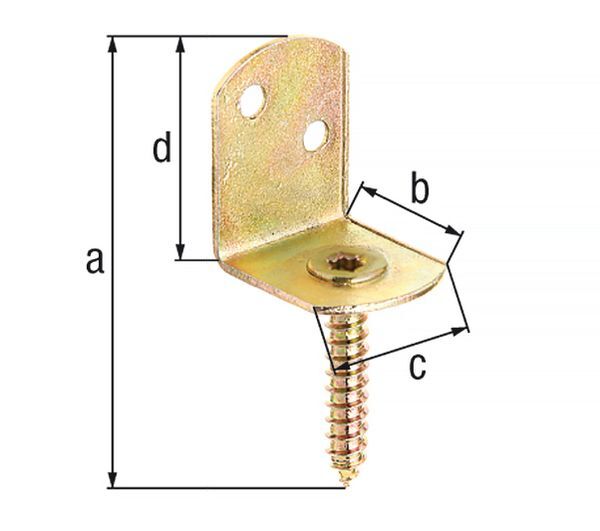 Alberts Flechtzaunhalter L-Form galvanisch gelb verzinkt Alberts Flechtzaunhalter L-Form galvanisch gelb verzinkt
