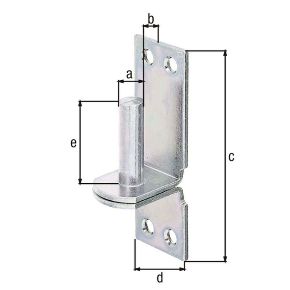 Alberts Kloben auf Platte,galv. verz.,Dorn Ø13 mm,Abstand 11 mm,Platte HxB100x35 mm Produktbild Alberts Kloben auf Platte,galv. verz.,Dorn Ø13 mm,Abstand 11 mm,Platte HxB100x35 mm