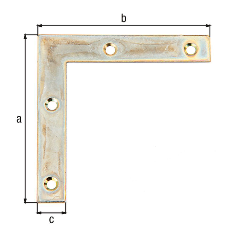 Alberts Möbelwinkel, verzinkt, HxLxB 60x60x10 mm, verpackt à 8 St. Produktbild Alberts Möbelwinkel, verzinkt, HxLxB 60x60x10 mm, verpackt à 8 St.