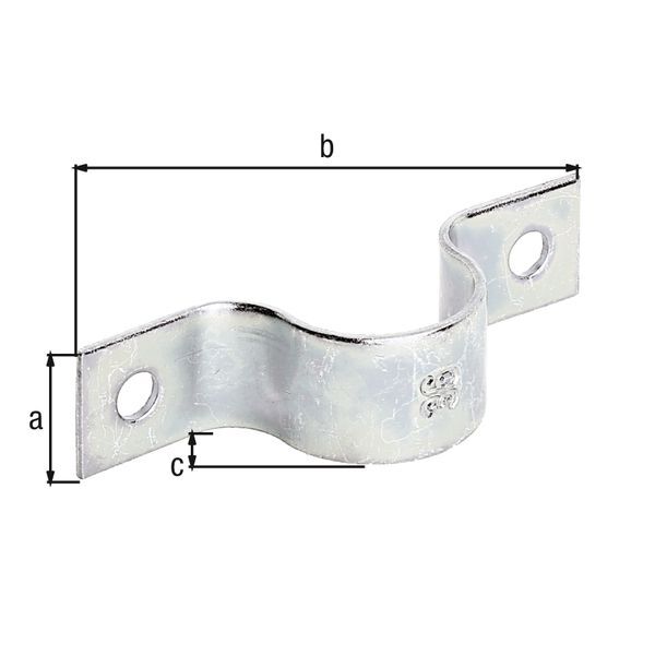 Alberts Rohrschelle galvanisch verzinkt für Rohr Ø31,8mm TxB 25x107mm Produktbild Alberts Rohrschelle galvanisch verzinkt für Rohr Ø31,8mm TxB 25x107mm