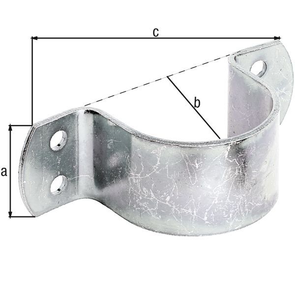 Alberts Rohrschelle galvanisch verzinkt für Rohr Ø57 mm TxB 40x133 mm Alberts Rohrschelle galvanisch verzinkt für Rohr Ø57 mm TxB 40x133 mm