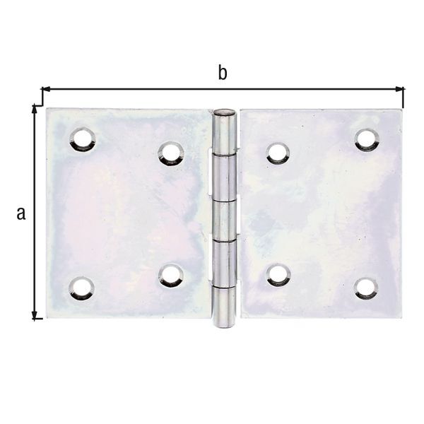 Alberts Scharnier sendzimirverzinkt LxB 81x128 mm Produktbild Alberts Scharnier sendzimirverzinkt LxB 81x128 mm