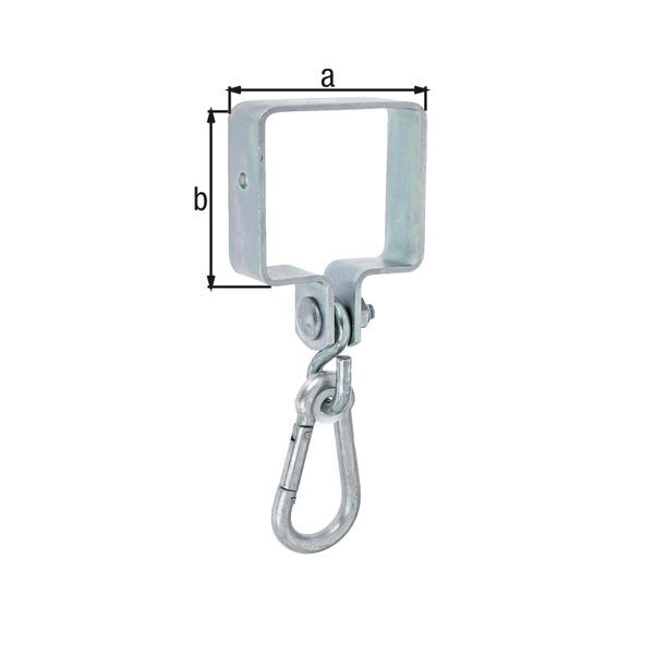 Alberts Schaukelschelle für Vierkantholz galvanisch verzinkt Breite 90 mm Höhe 90 mm Produktbild Alberts Schaukelschelle für Vierkantholz galvanisch verzinkt Breite 90 mm Höhe 90 mm