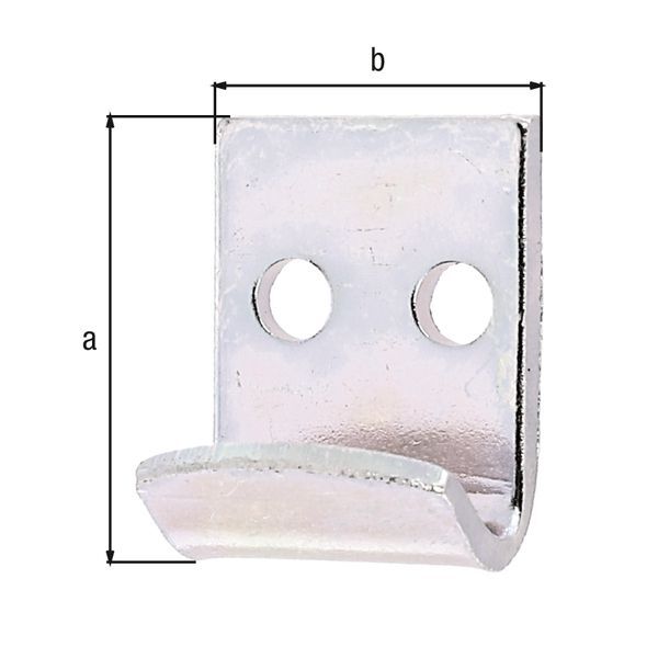 Alberts Schließhaken für Kistenverschlüsse gerade galvanisch verzinkt BxL 18x23 mm Produktbild Alberts Schließhaken für Kistenverschlüsse gerade galvanisch verzinkt BxL 18x23 mm