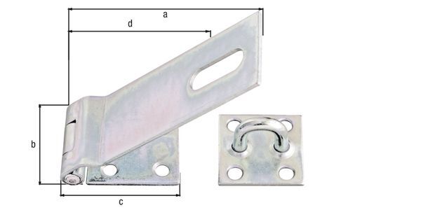Alberts Sicherheits-Überfalle galvanisch verzinkt LxB Überfalle 153x50 L Platte: 68 mm Produktbild Alberts Sicherheits-Überfalle galvanisch verzinkt LxB Überfalle 153x50 L Platte: 68 mm