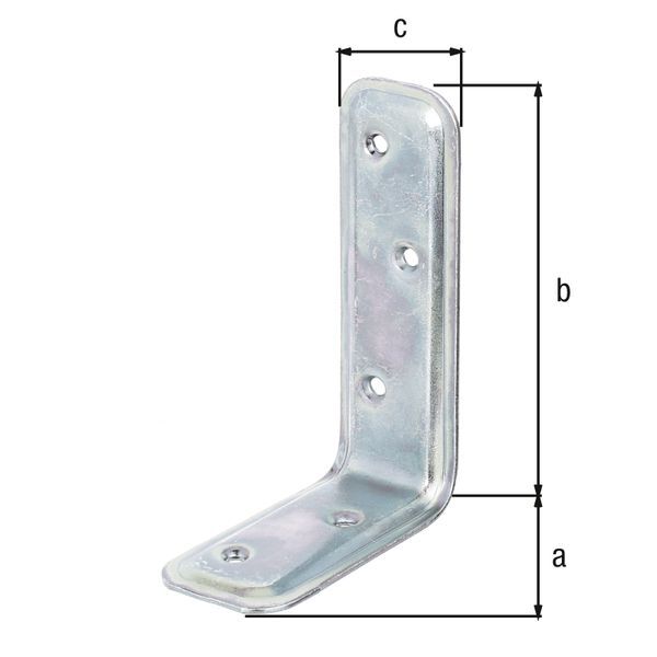 Alberts Stützwinkel geprägt galvanisch verzinkt TxHxB 80x120x40 mm Produktbild Alberts Stützwinkel geprägt galvanisch verzinkt TxHxB 80x120x40 mm