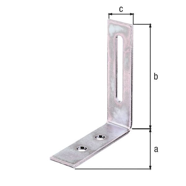 Alberts Verstellwinkel mit Langloch galvanisch verzinkt TxHxB 65x80x20 mm Produktbild Alberts Verstellwinkel mit Langloch galvanisch verzinkt TxHxB 65x80x20 mm