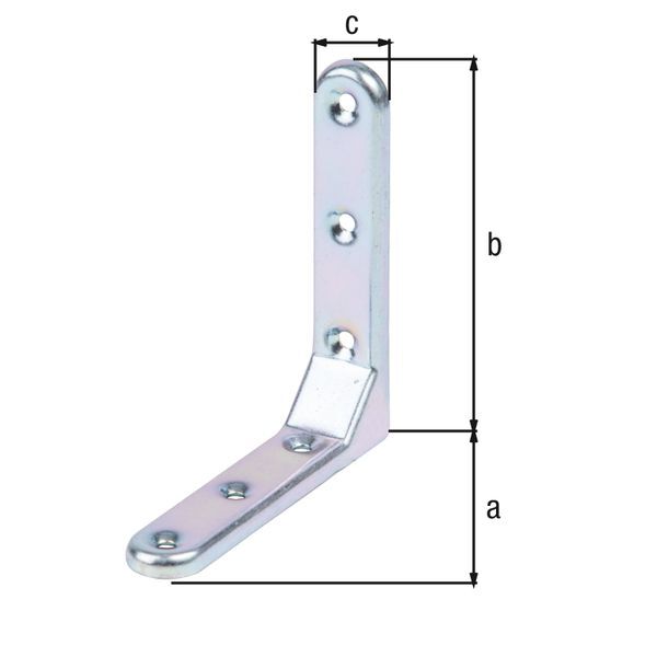 Alberts Zierwinkel geprägt galvanisch verzinkt TxHxB 103x103x21 mm Produktbild Alberts Zierwinkel geprägt galvanisch verzinkt TxHxB 103x103x21 mm