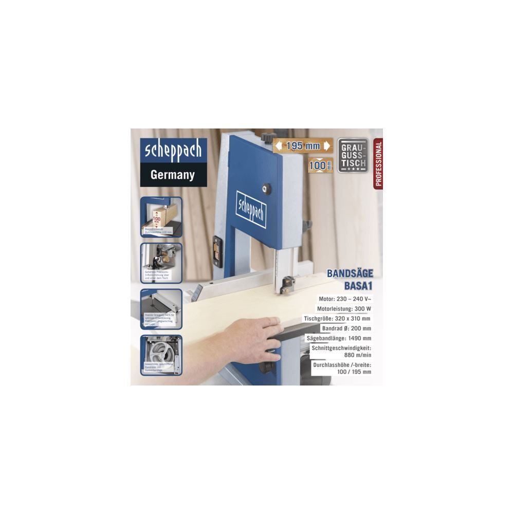 SCHEPPACH Bandsäge Basa 1 230V 50Hz 300W Produktbild SCHEPPACH Bandsäge Basa 1 230V 50Hz 300W bild 11