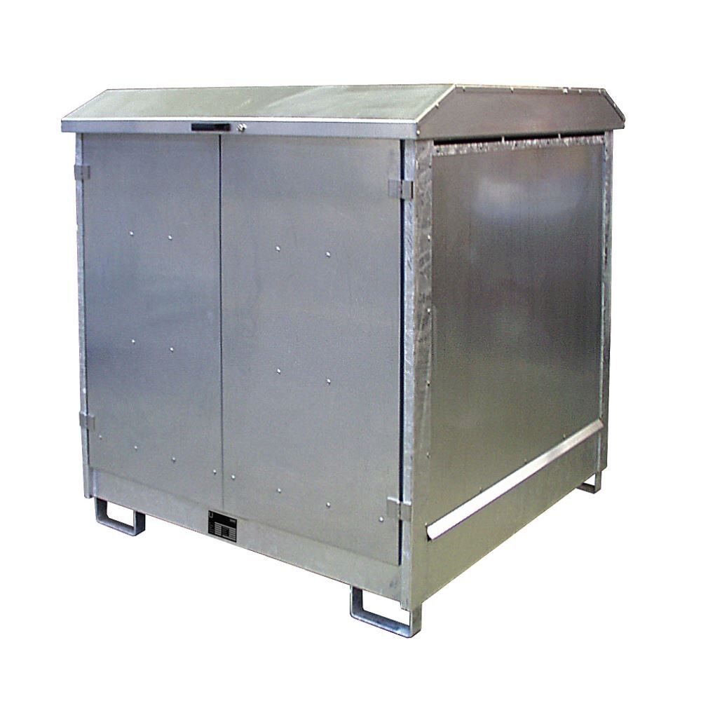 Bauer Gefahrstoff Depot GD-N 4 verzinkt mit zwei Flügeltüren für 4x 200l Fässer Produktbild Bauer Gefahrstoff Depot GD-N 4 verzinkt mit zwei Flügeltüren für 4x 200l Fässer