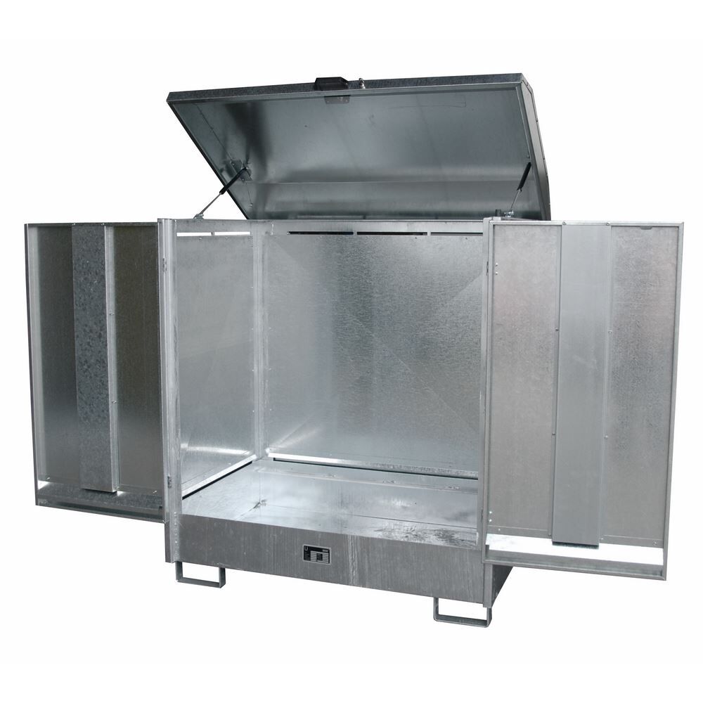 Bauer Gefahrstoff Depot GD-N 2 verzinkt mit zwei Flügeltüren für 2x 200l Fässer Produktbild Bauer Gefahrstoff Depot GD-N 2 verzinkt mit zwei Flügeltüren für 2x 200l Fässer