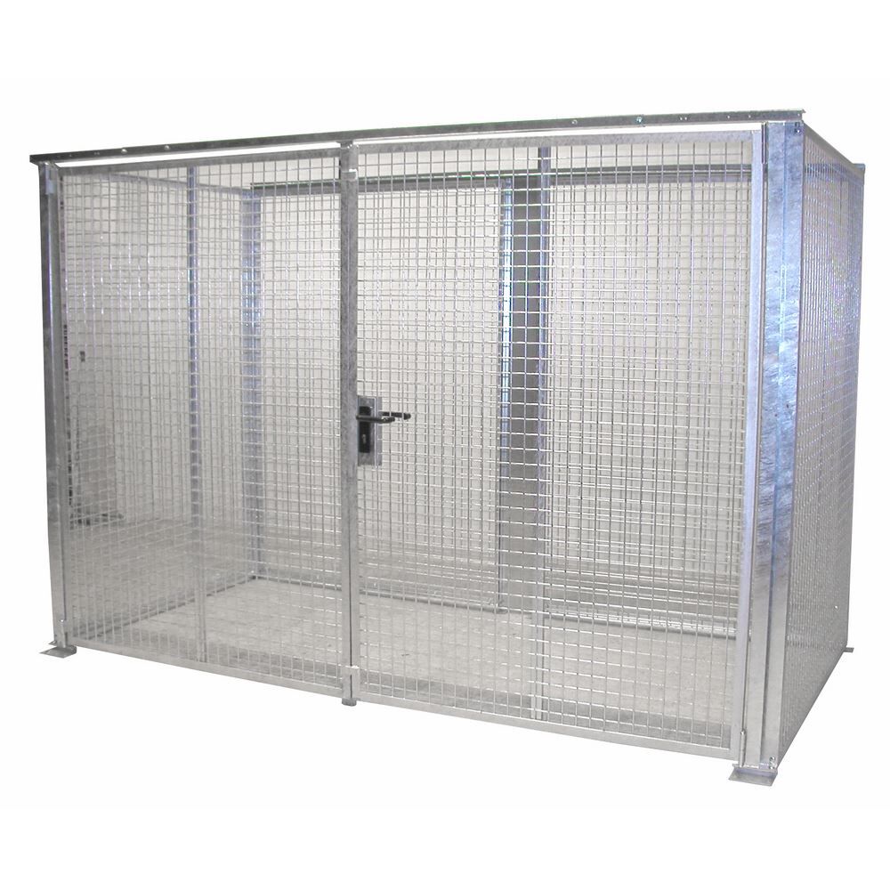 Bauer Gasflaschen Container GFC-M4-DF ohne Dach mit Doppelflügeltür für 78 Gasflaschen Ø220mm Produktbild Bauer Gasflaschen Container GFC-M4-DF ohne Dach mit Doppelflügeltür für 78 Gasflaschen Ø220mm