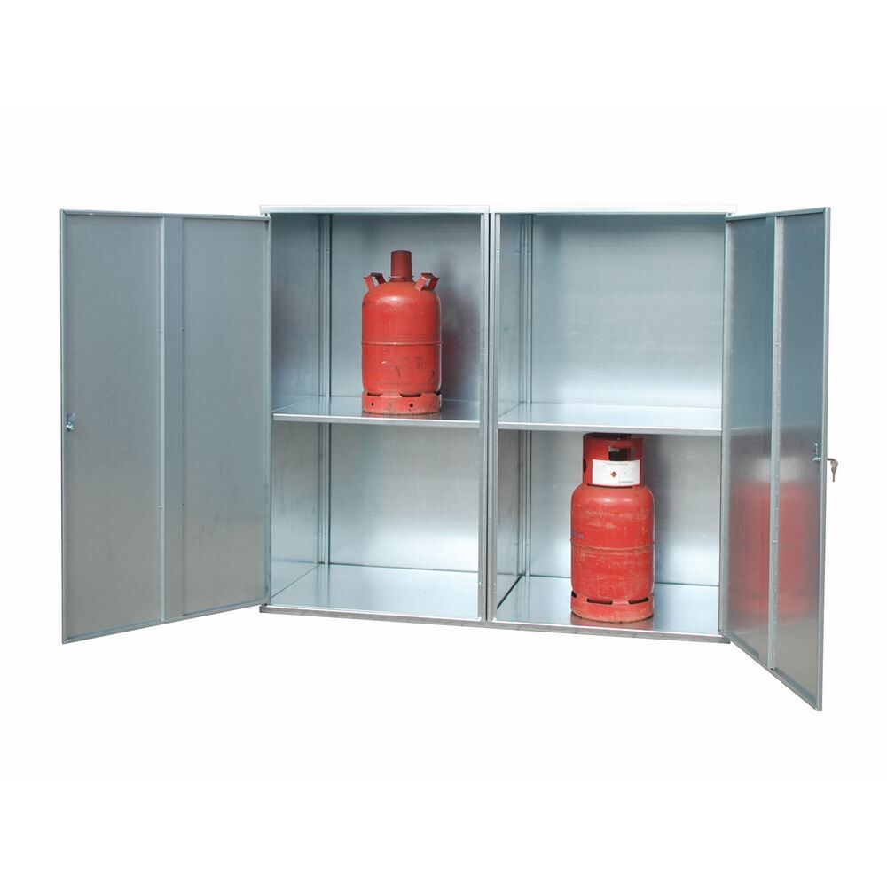 Bauer Gasflaschen Depot GFD-G 2 verzinkt geschlossene Ausführung mit 2 Türen Produktbild Bauer Gasflaschen Depot GFD-G 2 verzinkt geschlossene Ausführung mit 2 Türen