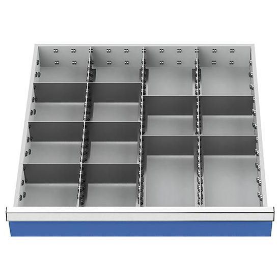 Bedrunka+Hirth Schlitztrennwände Fronthöhe 100 mm Innenmaß 600 x 600 mm blau Produktbild Bedrunka+Hirth Schlitztrennwände Fronthöhe 100 mm Innenmaß 600 x 600 mm blau