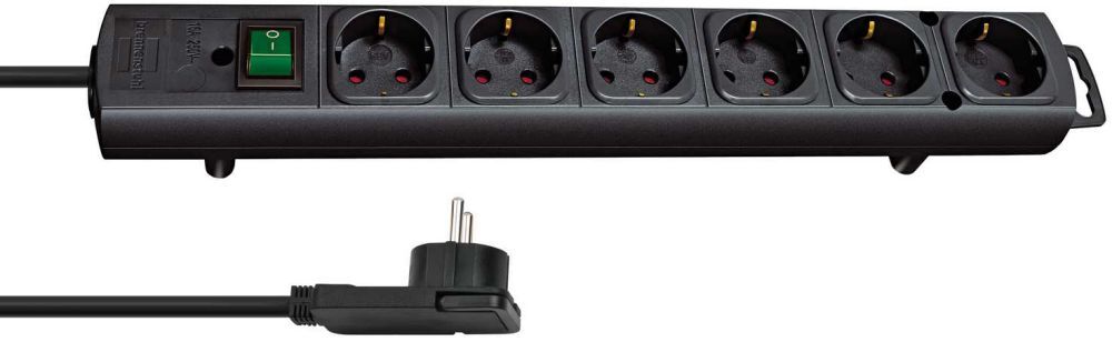 Brennenstuhl Steckdosenleiste Comfort Line Plus mit Flachstecker Schalter 6 fach schwarz 2 m Brennenstuhl Steckdosenleiste Comfort Line Plus mit Flachstecker Schalter 6 fach schwarz 2 m