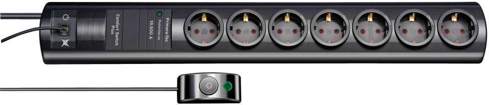 Brennenstuhl Steckdosenleiste Primera Tec Comfort Switch Plus Überspannungsschutz RJ 11 Produktbild Brennenstuhl Steckdosenleiste Primera Tec Comfort Switch Plus Überspannungsschutz RJ 11