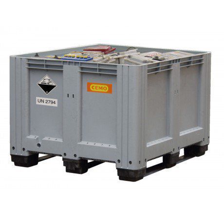 CEMO Altbatterie Box 8322 grau 610 Liter Produktbild CEMO Altbatterie Box 8322 grau 610 Liter