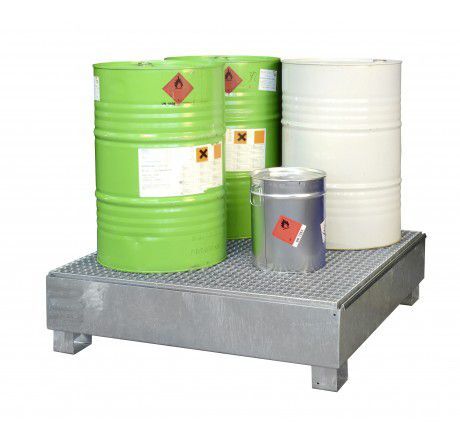 CEMO Auffangwanne Typ SW4 verzinkt mit Gitterrost Produktbild CEMO Auffangwanne Typ SW4 verzinkt mit Gitterrost