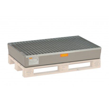 CEMO Auffangwanne mit Arretierungsnocken und Stahlgitterrost Produktbild CEMO Auffangwanne mit Arretierungsnocken und Stahlgitterrost