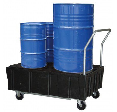 CEMO PE Auffangwanne 250/2-RG mobil mit PE Rost ohne Zulassung Produktbild CEMO PE Auffangwanne 250/2-RG mobil mit PE Rost ohne Zulassung