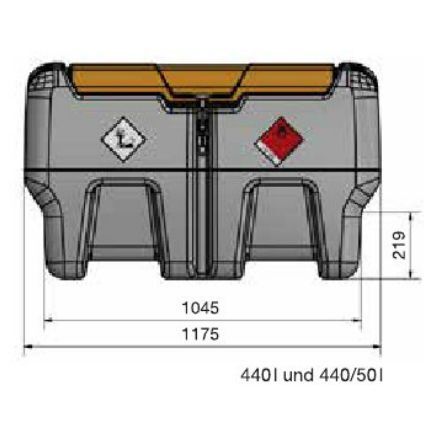 Cemo DT-Mobil Easy COMBI 440/50 l mit Elektropumpe 12V Skizze Produktbild Cemo DT-Mobil Easy COMBI 440/50 l mit Elektropumpe 12V Skizze bild 2