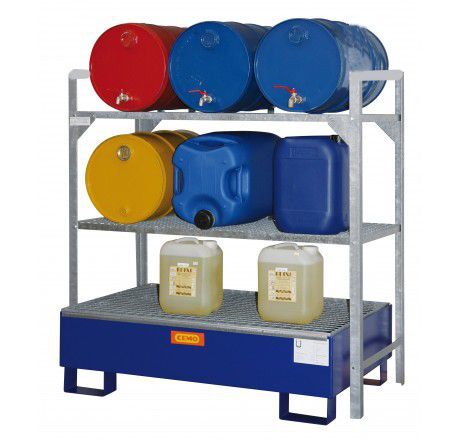 CEMO Fassregal Typ 360 mit Stahlauffangwanne SW2 Produktbild CEMO Fassregal Typ 360 mit Stahlauffangwanne SW2