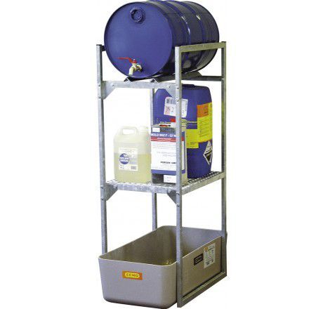 CEMO Fassregal Typ 120 mit Fassauflagen und Gitterrostauflagen Produktbild CEMO Fassregal Typ 120 mit Fassauflagen und Gitterrostauflagen