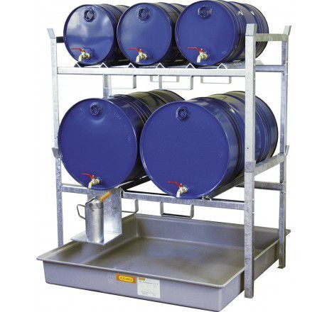 CEMO Fassregal Typ 800 mit Fassauflagen 2x200 Liter und 3x60 Liter Produktbild CEMO Fassregal Typ 800 mit Fassauflagen 2x200 Liter und 3x60 Liter