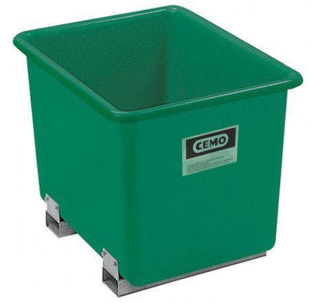 CEMO GFK Rechteckbehälter 400l mit Staplertaschen grün Produktbild CEMO GFK Rechteckbehälter 400l mit Staplertaschen grün