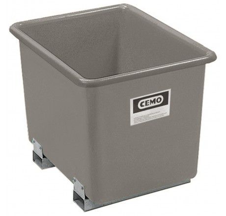 CEMO Rechteckbehälter 400l grau mit Staplertaschen Produktbild CEMO Rechteckbehälter 400l grau mit Staplertaschen