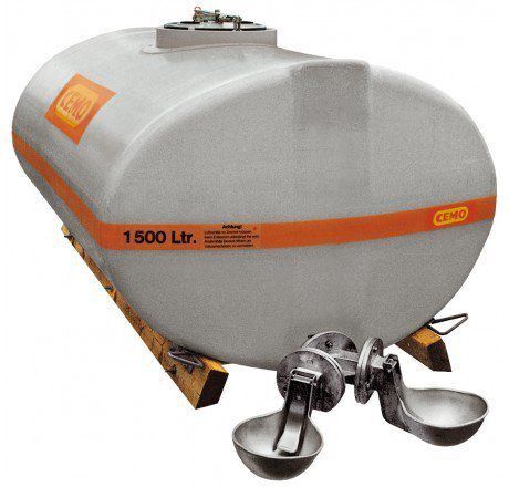 CEMO Weidefass GFK Fass 5000l Dom 420 vorne grau Produktbild CEMO Weidefass GFK Fass 5000l Dom 420 vorne grau