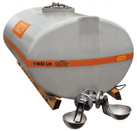 CEMO Weidefass oval 1500l kurz grau Produktbild CEMO Weidefass oval 1500l kurz grau