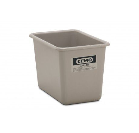 CEMO GFK Rechteckbehälter 200l hoch Standard grau Produktbild CEMO GFK Rechteckbehälter 200l hoch Standard grau