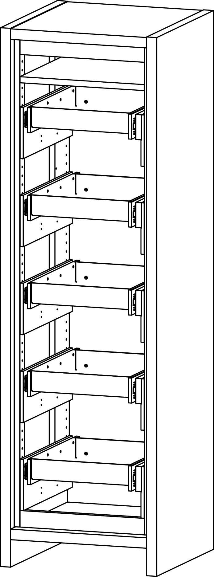 CEMO Sicherheitsschrank 6/20-FWF 30 mit 5 Vollauszügen Produktbild CEMO Sicherheitsschrank 6/20-FWF 30 mit 5 Vollauszügen bild 2
