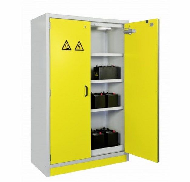Cemo Akku Sicherheitsschrank 12/20-FWF90 Tür gelb RAL 1023 Produktbild Cemo Akku Sicherheitsschrank 12/20-FWF90 Tür gelb RAL 1023