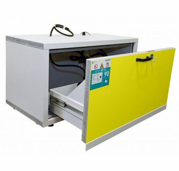 Cemo Untertischschrank 11/6-FWF90 mit 1 Vollauszug Blende gelb Produktbild Cemo Untertischschrank 11/6-FWF90 mit 1 Vollauszug Blende gelb
