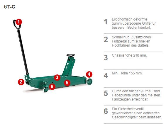 Compac Rangierheber 6,0 t normale Ausführung Compac Rangierheber 6,0 t normale Ausführung