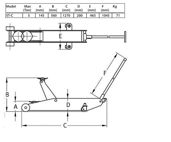 Compac Rangierheber 5,0 t normale Ausführung Produktbild Compac Rangierheber 5,0 t normale Ausführung bild 5