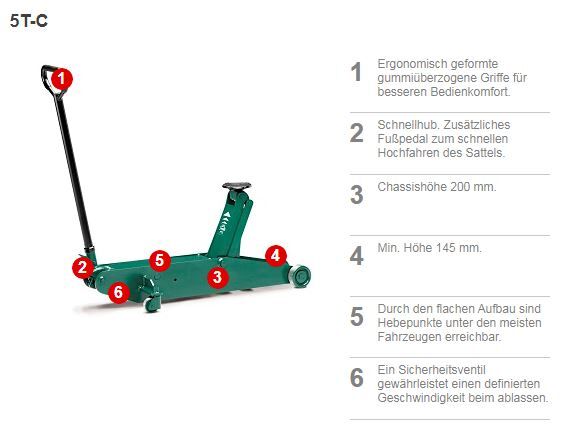 Compac Rangierheber 5,0 t normale Ausführung Produktbild Compac Rangierheber 5,0 t normale Ausführung bild 4