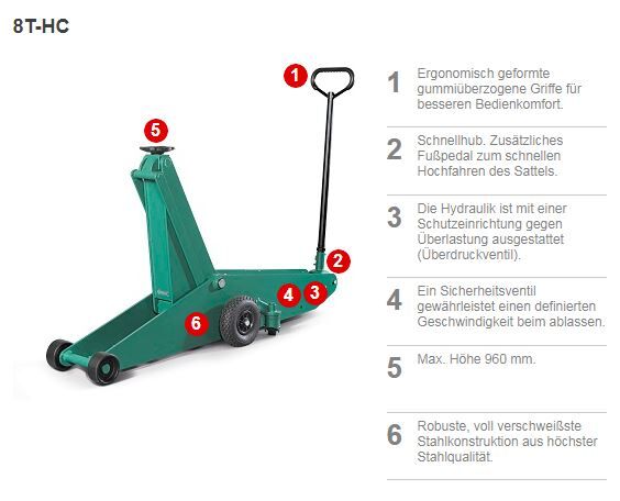 Compac Rangierheber 8,0 t Hochheber Produktbild Compac Rangierheber 8,0 t Hochheber bild 4