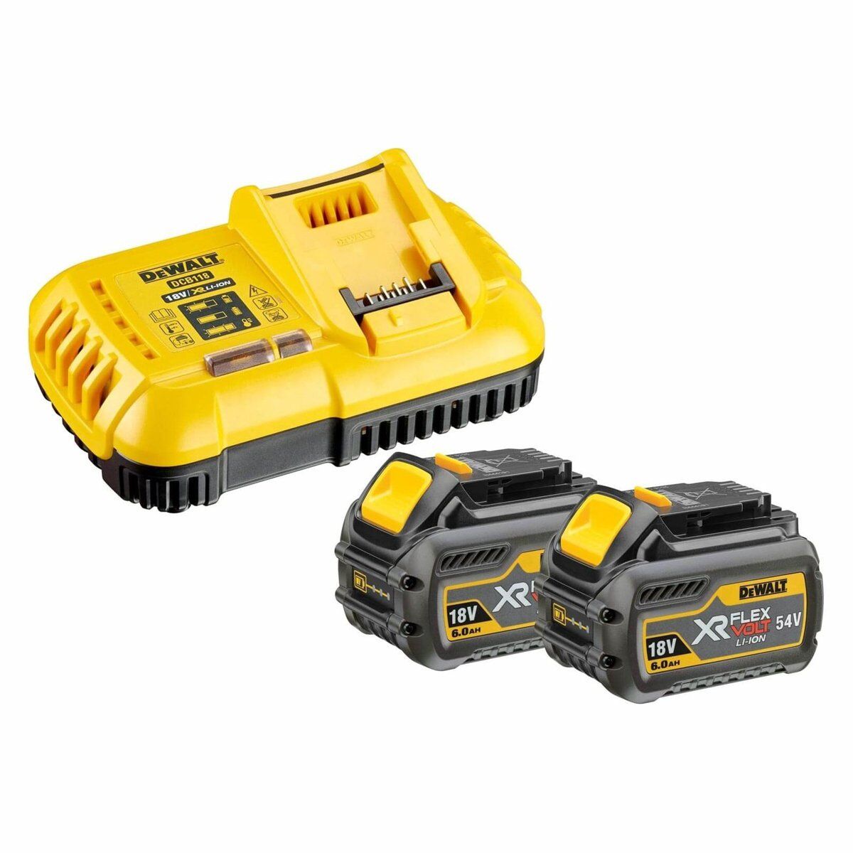DeWalt Flexvolt Starter Set 6,0 Ah mit DCB118 und DCB546 Produktbild DeWalt Flexvolt Starter Set 6,0 Ah mit DCB118 und DCB546